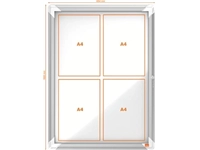 Een Nobo Vitrine buitenvitrine, voor 4 x ft A4 (ft 69,2 x 53,2 x 4,5 cm) koop je bij Muys Kantoor & Kado