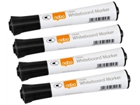 Een Nobo Glide whiteboardmarker, ronde punt, pak van 10 stuks, zwart koop je bij Muys Kantoor & Kado