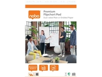 Een Nobo flipchartpapier premium, ft 60 x 85 cm, blanco/geruit, rol van 50 vel koop je bij Muys Kantoor & Kado