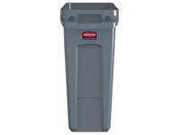 Een Rubbermaid afvalcontainer Slim Jim, 60 liter, grijs koop je bij Muys Kantoor & Kado