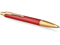 Een Parker IM Premium balpen, medium, in giftbox, Deep red (rood/goud) koop je bij Muys Kantoor & Kado