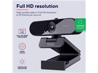 Een Trust Full HD Webcam TW-200 Eco koop je bij Muys Kantoor & Kado