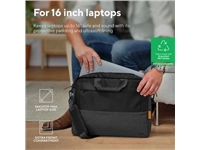 Een Trust laptoptas Lisboa voor 16 inch laptops, zwart koop je bij Muys Kantoor & Kado