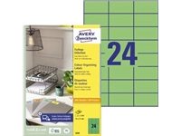 Een Avery gekleurde universele etiketten ft 70 x 37 mm (b x h), 2400 stuks, groen koop je bij Muys Kantoor & Kado