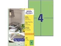 Een Avery gekleurde universele etiketten ft 105 x 148 mm (b x h), 400 stuks, groen koop je bij Muys Kantoor & Kado