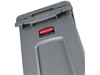 Een Rubbermaid afvalcontainer Slim Jim, 87 liter, grijs koop je bij Muys Kantoor & Kado