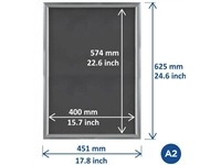 Een Europel clicklijst, lijst 25mm A2, zilverkleurig posterframe koop je bij Muys Kantoor & Kado