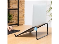 Een R-Go Steel Travel laptopstandaard, zwart koop je bij Muys Kantoor & Kado