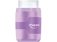 Een Maped potloodslijper + gom Connect Soft Touch, pastelkleur, op blister koop je bij Muys Kantoor & Kado