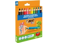 Een Bic Kids kleurpotlood Multisurface, assorti, etui van 10 stuks + slijper koop je bij Muys Kantoor & Kado