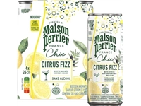 Een Maison Perrier mocktail Citrus Fizz, citroen- en kruidensmaak, blik van 25 cl, pak van 4 stuks koop je bij Muys Kantoor & Kado