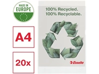 Een Esselte L-map, 100 % gerecycleerd, transparant, doos van 20 stuks koop je bij Muys Kantoor & Kado