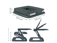 Een Leitz Ergo verstelbare laptopstandaard, grijs koop je bij Muys Kantoor & Kado