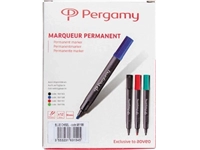 Een Pergamy permanent marker met beitelpunt, zwart koop je bij Muys Kantoor & Kado