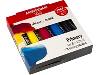 Een Amsterdam acrylverf primair 120 ml, 5 tubes + 3 tuiten koop je bij Muys Kantoor & Kado