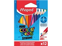 Een Maped kleurpotlood Color'Peps Mini Strong, 12 potloden in een kartonnen etui koop je bij Muys Kantoor & Kado