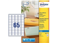 Een Avery J8551-25 mini etiketten ft 38,1 x 21,2 mm (b x h), 1.625 etiketten, transparant koop je bij Muys Kantoor & Kado