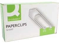 Een Q-CONNECT papierklemmen, 32 mm, doos van 100 stuks koop je bij Muys Kantoor & Kado