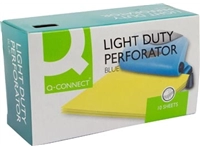 Een Q-CONNECT perforator Light Duty, 10 blad, blauw koop je bij Muys Kantoor & Kado