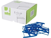 Een Q-CONNECT archiefbinder E-clip, doos van 100 stuks, blauw koop je bij Muys Kantoor & Kado