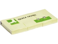 Een Q-CONNECT Quick Notes, ft 38 x 51 mm, 100 vel, pak van 3 stuks, geel koop je bij Muys Kantoor & Kado