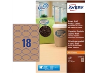 Een Avery L7103-20 productetiketten ft 63,5 x 42,3 mm (b x h), 360 etiketten, kraft, ovaal koop je bij Muys Kantoor & Kado