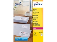 Een Avery L7163, Adresetiketten, Laser, Ultragrip, wit, 40 vellen, 14 per vel, 99,1 x 38,1 mm koop je bij Muys Kantoor & Kado