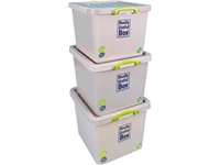 Een Really Useful Box Recycled opbergdoos 60 l, nestbaar, grijs koop je bij Muys Kantoor & Kado