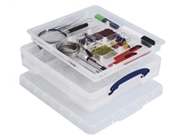 Een Really Useful Box opbergdoos 7 liter met divider, transparant koop je bij Muys Kantoor & Kado