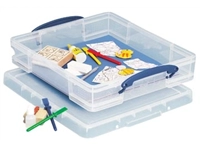 Een Really Useful Box opbergdoos 7 liter met divider, transparant koop je bij Muys Kantoor & Kado