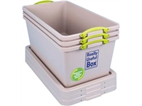 Een Really Useful Box Recycled opbergdoos 82 l, nestbaar, grijs koop je bij Muys Kantoor & Kado