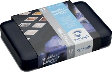 Een Van Gogh aquarelverf, pocketbox met 12 napjes, metallic- en interference kleuren koop je bij Muys Kantoor & Kado