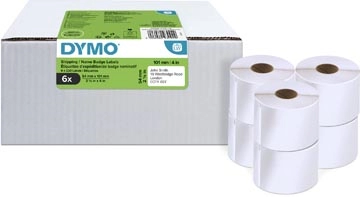 Een Dymo Value Pack: etiketten LabelWriter ft 101 x 54 mm, wit, doos van 6 x 220 etiketten koop je bij Muys Kantoor & Kado