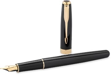 Een Parker giftbox Sonnet vulpen + kaarthouder, zwart GT koop je bij Muys Kantoor & Kado