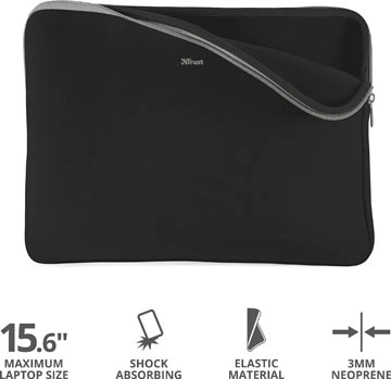 Een Trust primo soft sleeve voor 15,6 inch laptops koop je bij Muys Kantoor & Kado