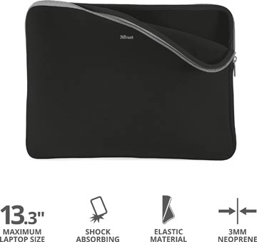 Een Trust primo soft sleeve voor 13,3 inch laptops koop je bij Muys Kantoor & Kado