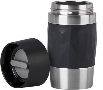 Een Emsa Travel Mug Compact thermosbeker, 0,3 l, zwart koop je bij Muys Kantoor & Kado