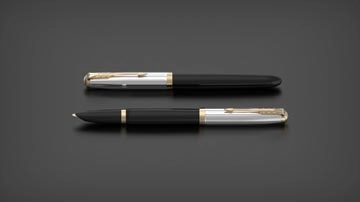 Een Parker 51 Premium balpen zwart GT koop je bij Muys Kantoor & Kado