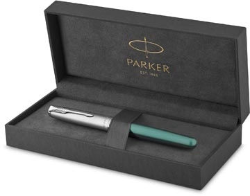 Een Parker roller Sonnet, fijn, in giftbox, groen koop je bij Muys Kantoor & Kado