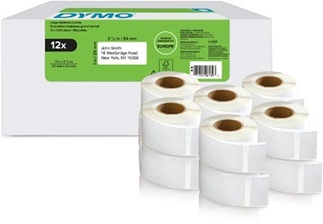 Een Dymo etiketten LabelWriter ft 25 x 54 mm, wit, doos van 12 x 500 etiketten koop je bij Muys Kantoor & Kado