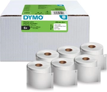 Een Dymo etiketten LabelWriter ft 102 x 210 mm (DHL), wit, doos van 6 x 140 etiketten koop je bij Muys Kantoor & Kado