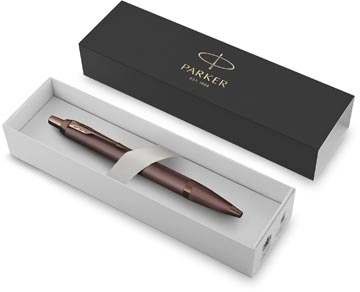 Een Parker IM Monochrome balpen Bordeaux, medium, giftbox koop je bij Muys Kantoor & Kado