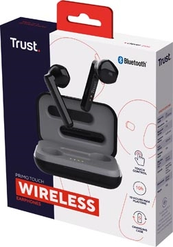 Een Trust Primo Touch Bluetooth draadloze oortjes, zwart koop je bij Muys Kantoor & Kado