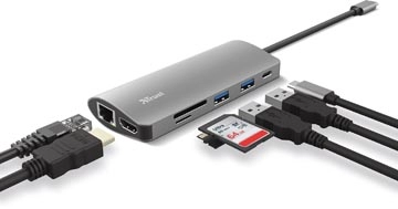 Een Trust Dalyx 7-in-1 USB-C Multiport Adapter koop je bij Muys Kantoor & Kado