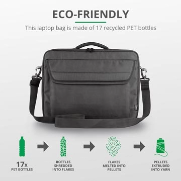 Een Trust Atlanta laptoptas Eco, voor 15,6 inch laptop koop je bij Muys Kantoor & Kado