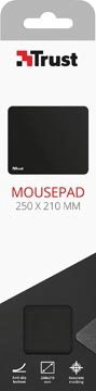 Een Trust Mouse Pad M, muismat, zwart koop je bij Muys Kantoor & Kado