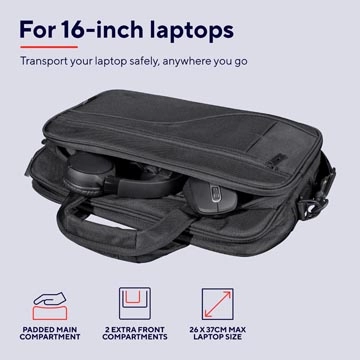 Een Trust Sydney laptoptas Eco, voor 16 inch laptop koop je bij Muys Kantoor & Kado