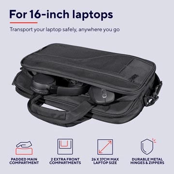 Een Trust Sydney laptoptas Eco, voor 17,3 inch laptop koop je bij Muys Kantoor & Kado