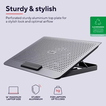 Een Trust Exto laptop cooling stand koop je bij Muys Kantoor & Kado