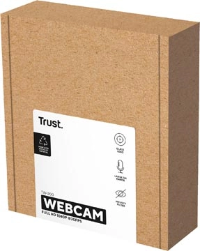 Een Trust Full HD Webcam TW-200 Eco koop je bij Muys Kantoor & Kado